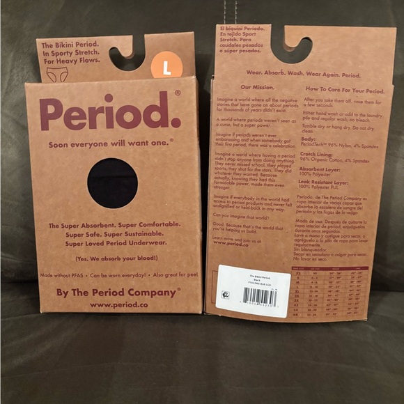 Women's Super Absorbent Panties - Black - Picture 2 of 2